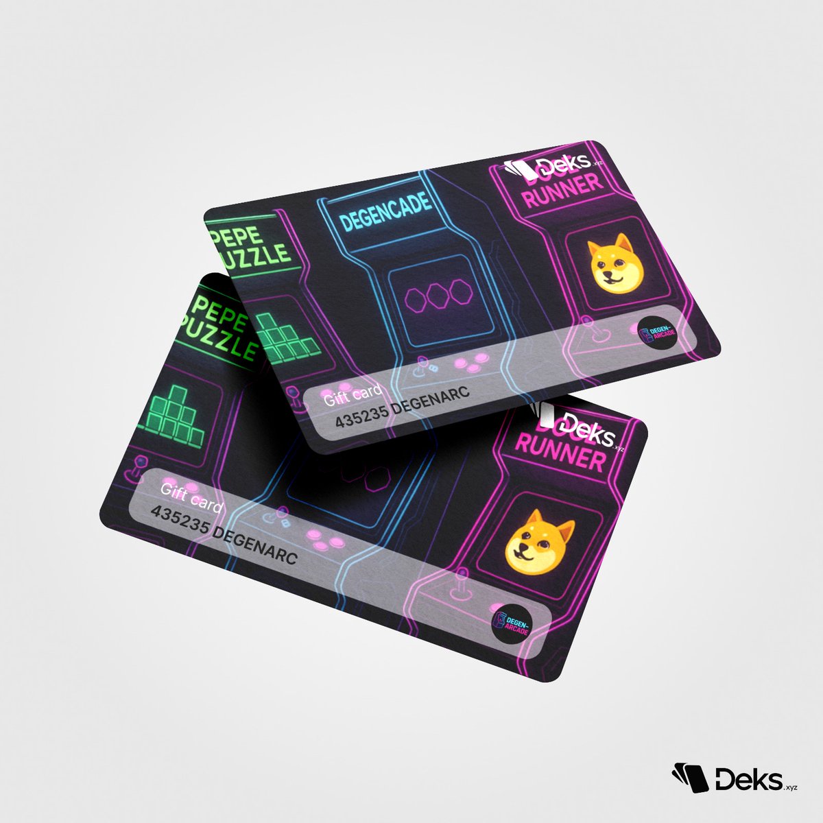 🔥 DEKS x Degen Arcade just powered up.

You can now win DEKS Gift Cards by topping the leaderboard in <a href="/Degen_Arc/">Degen-Arcade</a>’s free arcade games — rewards land straight in your platform inbox at Degen-Arcade.com.

<a href="/Degen_Arc/">Degen-Arcade</a> enables token projects to launch branded arcade games