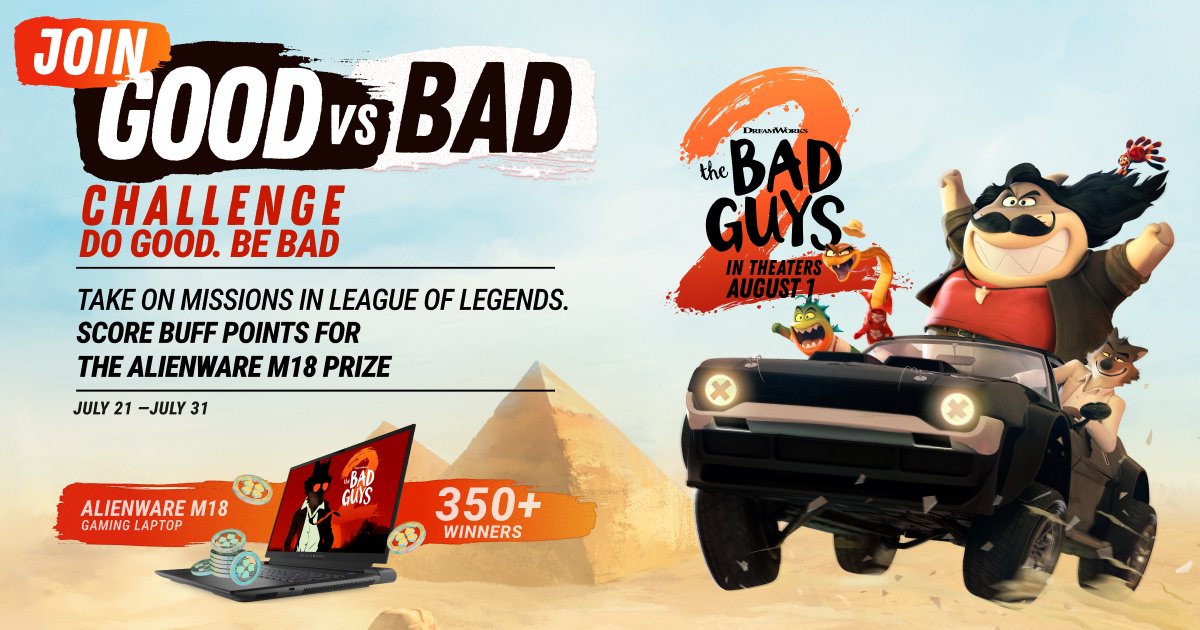 Mrs Chim Chim (@mrschimchimlol) on Twitter photo #AD Last Chance! 😇 or😈?
😇Rezzing teammates or 😈chasing takedowns?
🎮League: Do Good vs Be Bad
🎁Earn Buff Points
🏆Win Alienware laptops
🗓️Ends July 31 |US only
🔗Download Buff Desktop → bit.ly/MrsChim
<a href="/Dreamworks/">DreamWorks Animation</a> #UniversalPicsPartner #TheBadGuys2 #AD Last Chance! 😇 or😈?
😇Rezzing teammates or 😈chasing takedowns?
🎮League: Do Good vs Be Bad
🎁Earn Buff Points
🏆Win Alienware laptops
🗓️Ends July 31 |US only
🔗Download Buff Desktop → bit.ly/MrsChim
<a href="/Dreamworks/">DreamWorks Animation</a> #UniversalPicsPartner #TheBadGuys2
