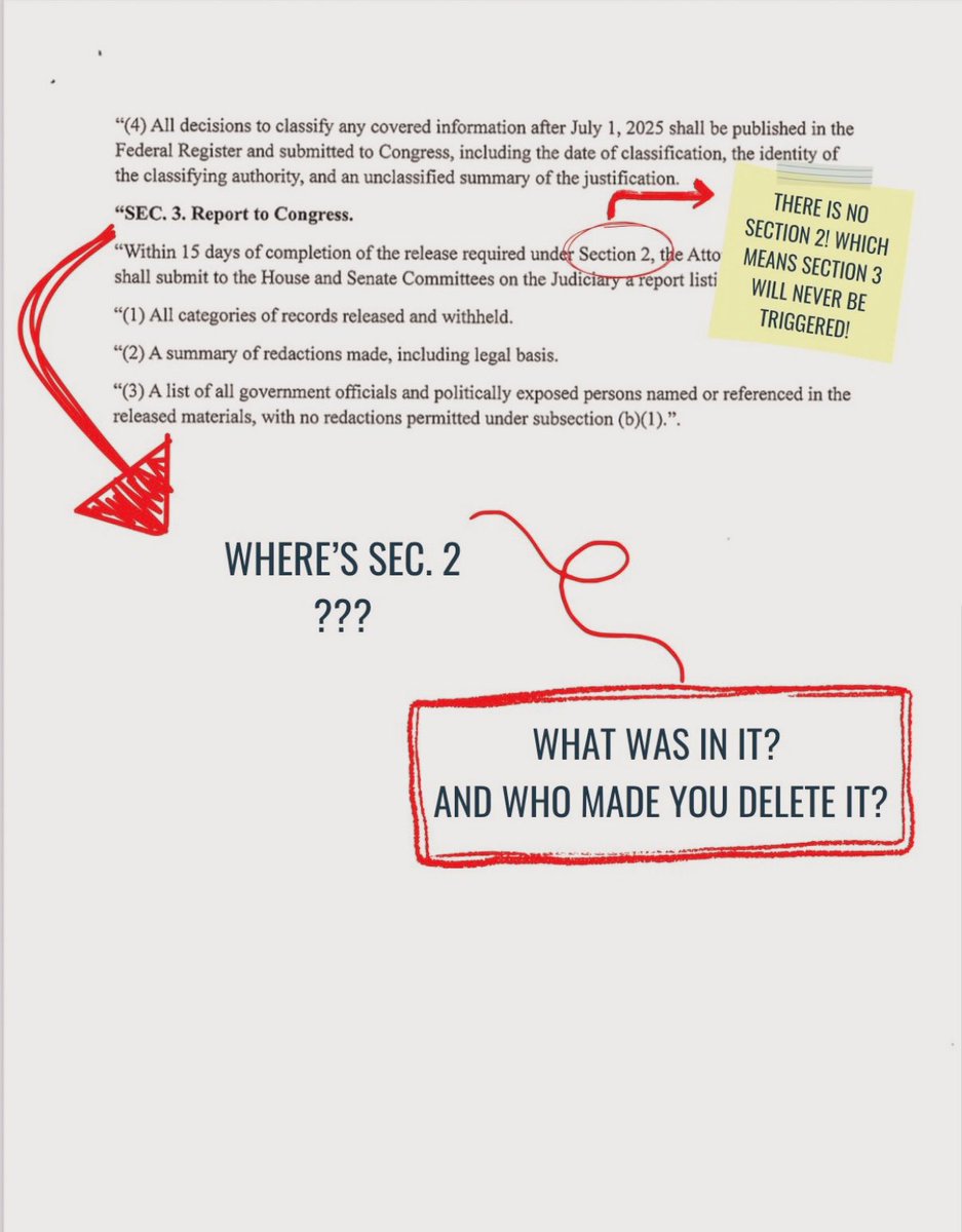 Thomas Massie (@repthomasmassie) on Twitter photo .<a href="/SpeakerJohnson/">Speaker Mike Johnson</a> has been promoting this non-binding resolution, hoping to give cover to those who don’t want a full release of the Epstein files.
Embarrassingly section 3 of his resolution refers to section 2, which doesn’t exist! Thank you <a href="/RepMcGovern/">Rep. Jim McGovern</a> for highlighting this. .<a href="/SpeakerJohnson/">Speaker Mike Johnson</a> has been promoting this non-binding resolution, hoping to give cover to those who don’t want a full release of the Epstein files.
Embarrassingly section 3 of his resolution refers to section 2, which doesn’t exist! Thank you <a href="/RepMcGovern/">Rep. Jim McGovern</a> for highlighting this.