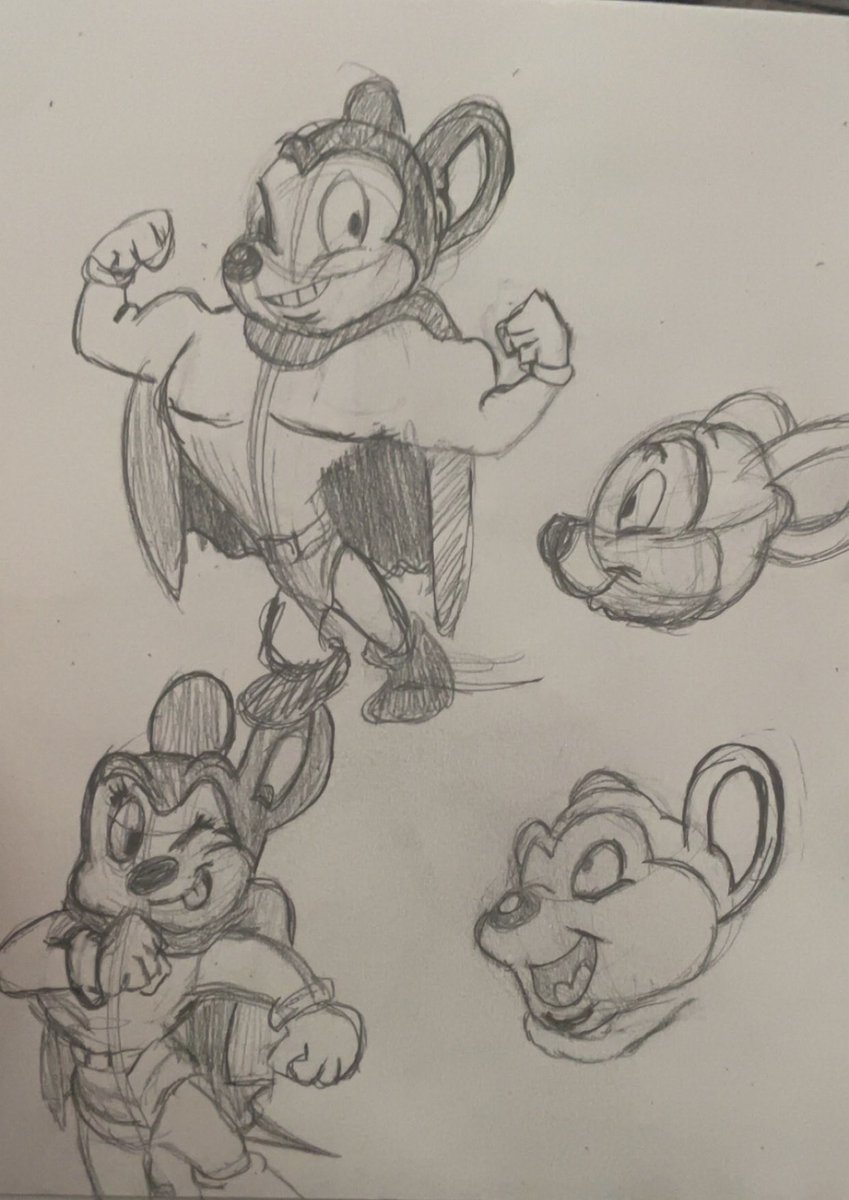 Mighty Mouse model sheet I studied awhile back