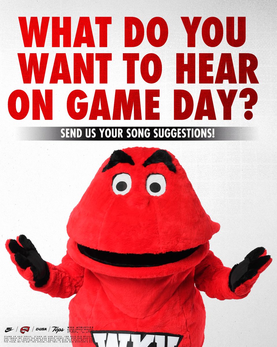 𝙎𝙤𝙣𝙜 𝙨𝙪𝙜𝙜𝙚𝙨𝙩𝙞𝙤𝙣𝙨 🔊❓

Hilltopper fans - let us know what music 𝙔𝙊𝙐 would like to hear on game days 😎

Hit the link below and send in your suggestions ⤵️

#GoTops | 📲 bit.ly/46Am0KP