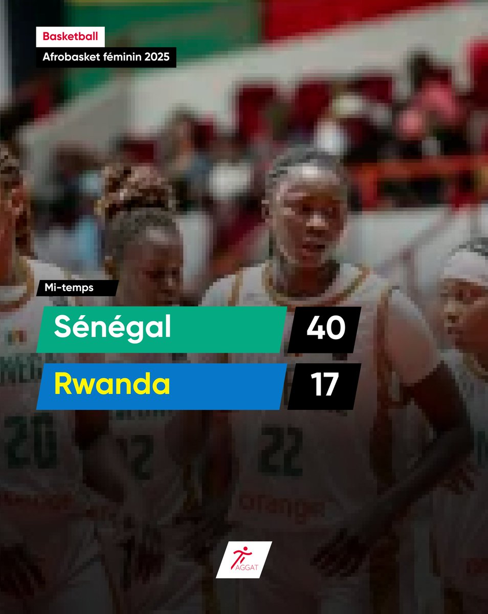 taggatsn's tweet image. ⏸️ Fin de la première mi-temps à Abidjan !
Les #Lionnes 🦁🇸🇳 mènent pour le moment face au 🇷🇼 Rwanda dans ce match de barrage décisif pour une place en quarts de finale 🔥

#AfroBasketWomen #TeamSenegal