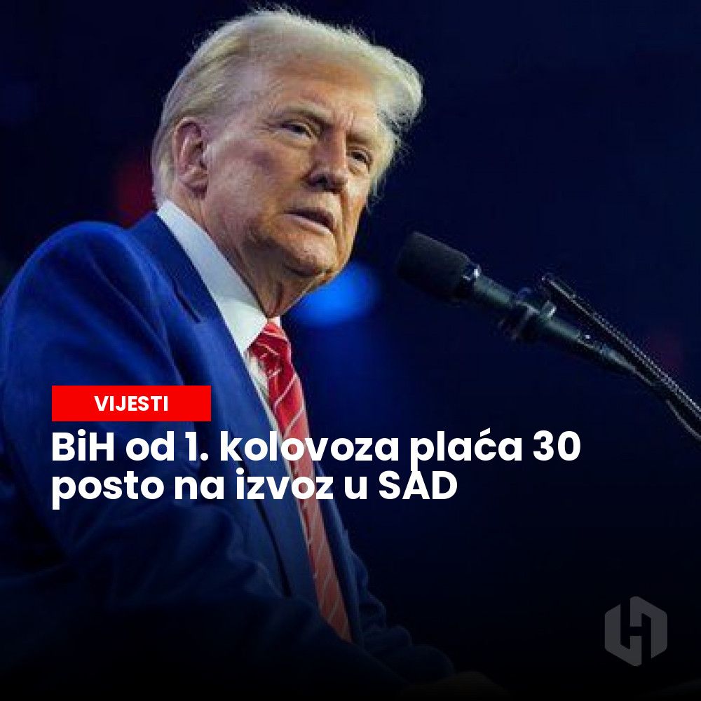 Donald Trump odlučio je uvesti nove trgovinske carine za Bosnu i Hercegovinu od 1. kolovoza 2025. zbog neuspješnih trgovinskih pregovora. - bit.ly/41kuRg5

#Trump #Carine #BosnaHercegovina #SAD #Trgovina