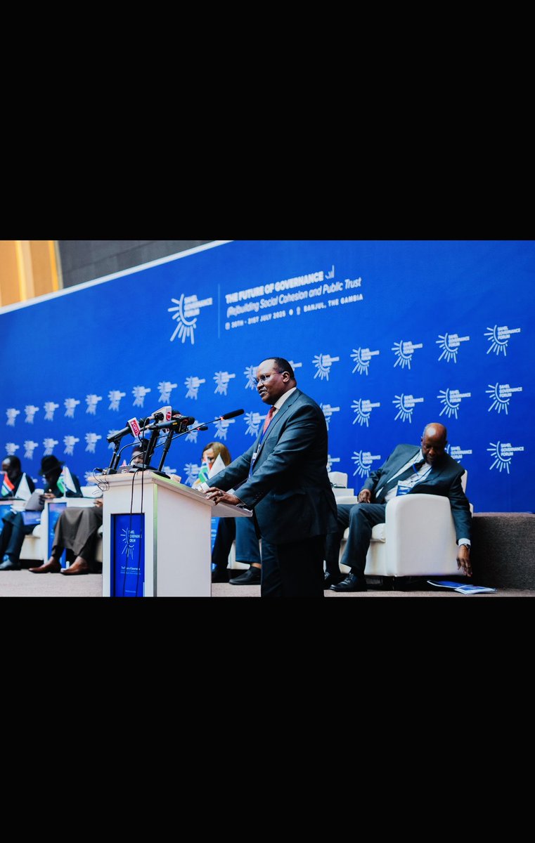 On behalf of the SG of ⁦<a href="/Int_IDEA/">International IDEA</a>⁩ delivered remarks at the Sahel Governance Forum held in Banjul led by H.E. Barrow with former President of Nigeria &amp; senior officials from Sahel, UN &amp; ECOWAS. Grateful to the ⁦<a href="/EUinTheGambia/">EU in The Gambia</a>⁩ &amp; ⁦<a href="/DutchMFA/">Dutch Ministry of Foreign Affairs 🇳🇱</a>⁩ ⁦<a href="/IDEA_Africa/">International IDEA Africa & West Asia</a>⁩