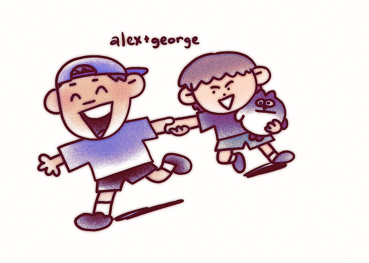 snottle's tweet photo. kid alex and george :D
and maybe one of alex's cats https://t.co/IwYg86hmVV