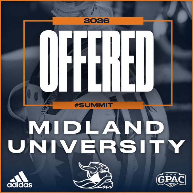 #AGTG After a great conversation with <a href="/CoachAdams_MU/">Mike Adams</a> im blessed to received my 2nd offer from Midland University! <a href="/KrisAlesch5/">Kris Alesch</a> <a href="/CoachSchrenk/">James Schrenk</a>