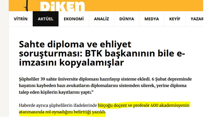 Sahte diplomayla doçent ve profesör olanların isimleri neden açıklanmıyor? Kişilik hakları mı korunuyor? Sahte diplomayla profesör oldukları bilinirse incinirler mi?