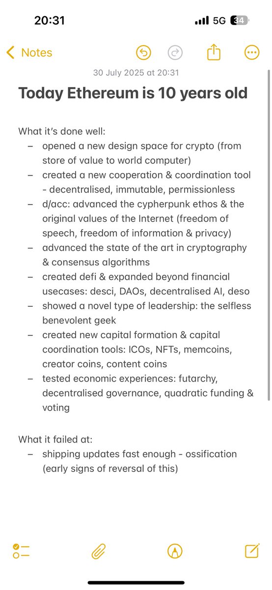 happy birthday <a href="/ethereum/">Ethereum</a>

looking back, Ethereum will be seen as an invention of a similar magnitude to the internet