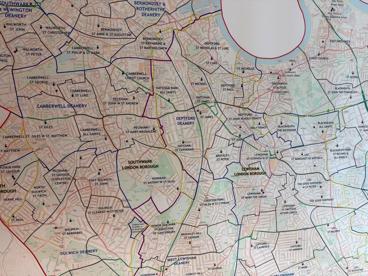 Alastair Cutting (@alcutting) on Twitter photo A fresh map has arrived on the wall in the Woolwich Episcopal Area Office. About 100 of our <a href="/SouthwarkCofE/">Southwark Diocese</a> churches, with loads of brilliant clergy and people; and almost a million souls here in just this bit of God's acre. A fresh map has arrived on the wall in the Woolwich Episcopal Area Office. About 100 of our <a href="/SouthwarkCofE/">Southwark Diocese</a> churches, with loads of brilliant clergy and people; and almost a million souls here in just this bit of God's acre.