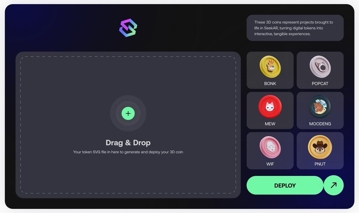 🌍 Seeking global exposure?

Ads interrupt. Smart drops invite.

Deploy your tokens anywhere in the world to connect with your community or spark a new one. Watch discovery go from passive to powerful.
SeekAR lets you place collectible bounties in hotspots like cafes, festivals,