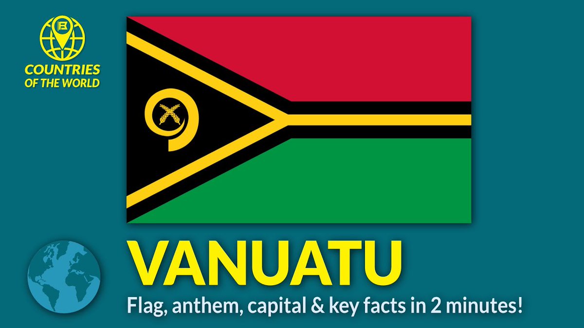 flags_book's tweet image. #30July is independence day in the #Vanuatu. It is the 45th anniversary of the date the country became independent from the UK and France. Find out about all the countries on flagsbook youtube. #Flagsbook #30Julio #30JUL2025