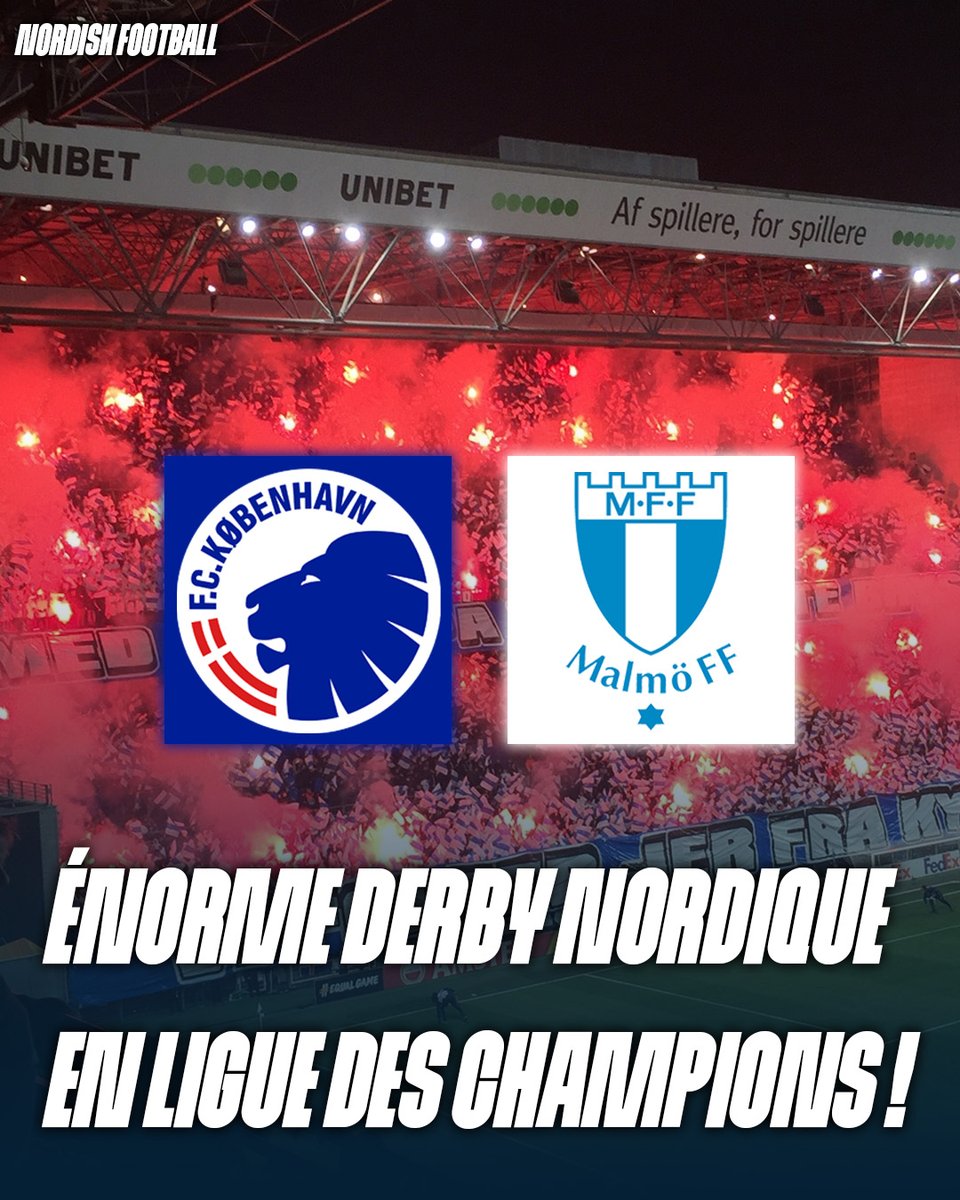 OFFICIEL ! L'ØRESUND DERBY ENTRE MALMÖ ET COPENHAGUE AURA LIEU EN LIGUE DES CHAMPIONS !🚨⚡️

Seulement séparés par une trentaine kilomètres, le club suédois et danois s'affronteront lors du troisième tour de qualif' et ça s'annonce très chaud !💥

C'est la première fois depuis