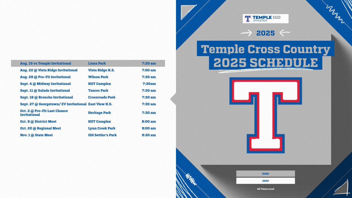 Get ready, Temple Cross Country fans! Check out our 2025 schedule reveal and mark your calendars. Go Tem-Cats and Wildcats!