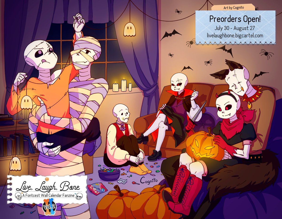 sinncognito's tweet photo. 💙🧡I participated in the Fontcest wall calendar zine @livelaughbone! Preorders are open NOW, from July 30 to August 27! The calendar is packed with various Fontcest ships from different AUs, all drawn by talented artists! There's merch too! Check us out and spread the word!🧡💙 https://t.co/wRE4R3o2r1