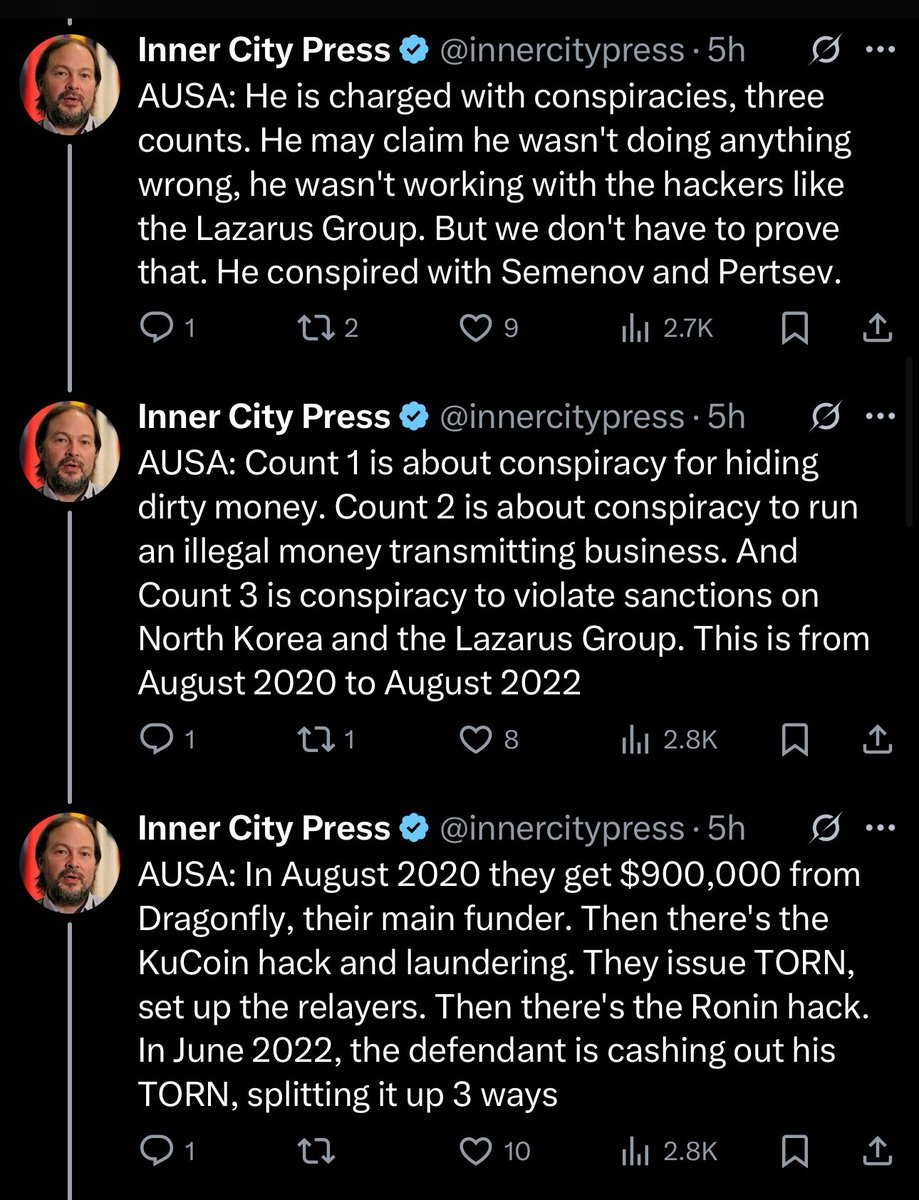 cairo (@michaelcairofl) on Twitter photo insane juxtaposition:
white house says developers who don’t control value shouldn’t be subject to the bank secrecy act
meanwhile, ON THE SAME DAY, the doj argues in federal court that <a href="/rstormsf/">Roman Storm 🇺🇸 🌪️</a> is guilty of conspiracy to violate the bsa despite his inability to control tcash insane juxtaposition:
white house says developers who don’t control value shouldn’t be subject to the bank secrecy act
meanwhile, ON THE SAME DAY, the doj argues in federal court that <a href="/rstormsf/">Roman Storm 🇺🇸 🌪️</a> is guilty of conspiracy to violate the bsa despite his inability to control tcash