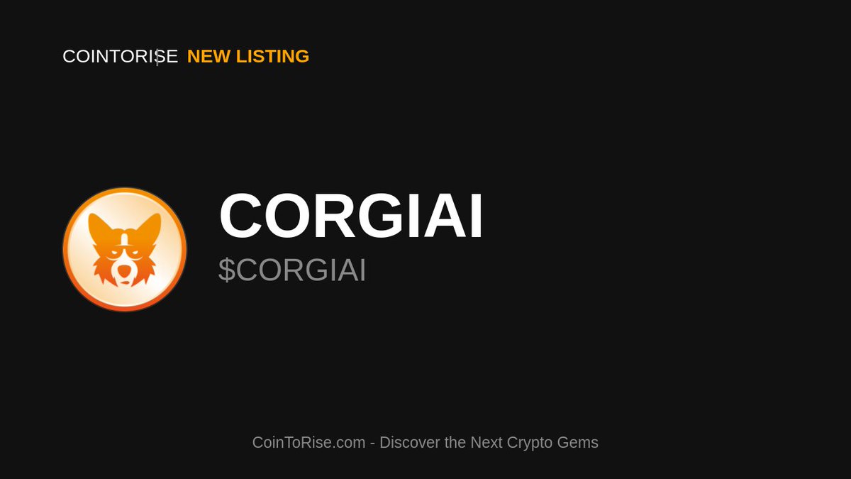 CoinToRise Official (@cointorise) on Twitter photo ๐จ NEW GEM ALERT ๐
<a href="/corgiaiclub/">CorgiAI Social Club</a> $CORGIAI has joined CoinToRise! ๐
โก Ethereum
๐ซ Project Highlights:
โจ Carefully Vetted
๐ Security Verified
๐ Growth Potential
๐ Explore: cointorise.com/coin/corgi-ai-โฆ
#NewGem #CORGIAI #CoinToRise #Ethereum ๐จ NEW GEM ALERT ๐
<a href="/corgiaiclub/">CorgiAI Social Club</a> $CORGIAI has joined CoinToRise! ๐
โก Ethereum
๐ซ Project Highlights:
โจ Carefully Vetted
๐ Security Verified
๐ Growth Potential
๐ Explore: cointorise.com/coin/corgi-ai-โฆ
#NewGem #CORGIAI #CoinToRise #Ethereum