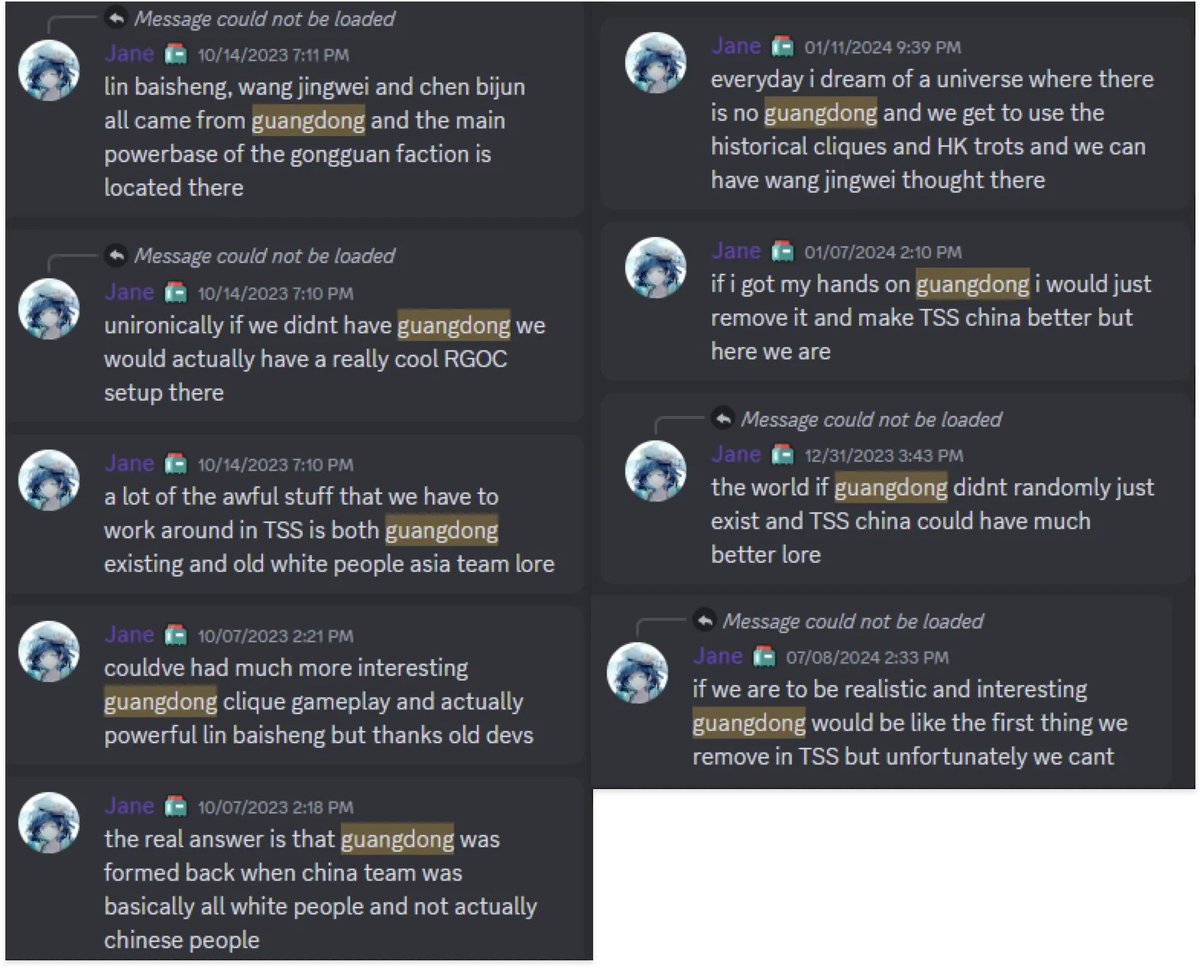 nikicaga's tweet image. Lol one of the TNO China devs apparently REALLY wants to remove Guangdong, the only tag with full content released since 2020 (and that most people consider a highlight of the mod)