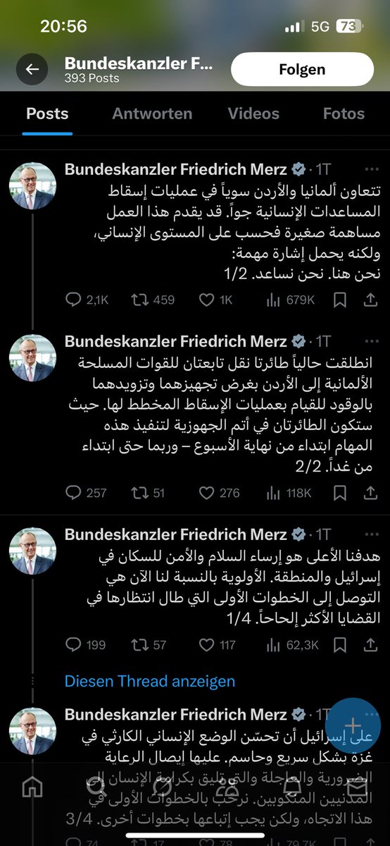 Sven Meyer (@sp_meyer80) on Twitter photo Was soll die Scheiße? Ist Amtssprache in D nicht deutsch? <a href="/bundeskanzler/">Bundeskanzler Friedrich Merz</a> <a href="/_FriedrichMerz/">Friedrich Merz</a> haben Sie die deutsche Sprache verlernt oder müssen wir uns jetzt mit Allem anbiedern und niederknien?!?! Schämen Sie sich…
TRETEN SIE ZURÜCK zum Wohle des deutschen Volkes! Was soll die Scheiße? Ist Amtssprache in D nicht deutsch? <a href="/bundeskanzler/">Bundeskanzler Friedrich Merz</a> <a href="/_FriedrichMerz/">Friedrich Merz</a> haben Sie die deutsche Sprache verlernt oder müssen wir uns jetzt mit Allem anbiedern und niederknien?!?! Schämen Sie sich…
TRETEN SIE ZURÜCK zum Wohle des deutschen Volkes!