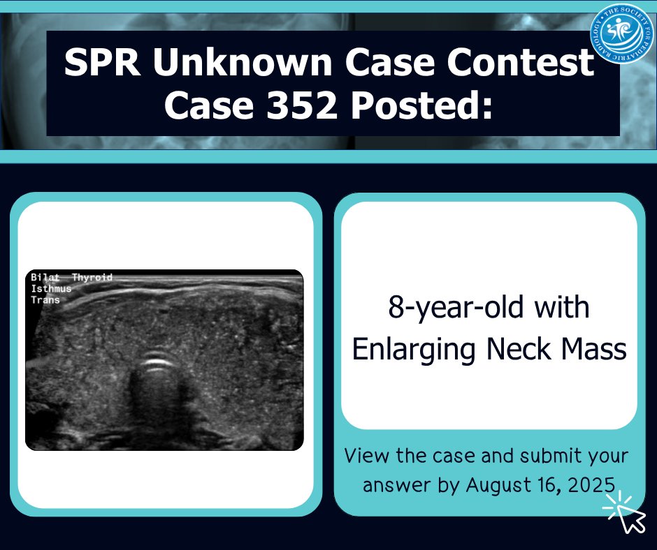 SPR Unknown Case 352 Posted: 8-year-old with Enlarging Neck Mass: tinyurl.com/unknowncases #imagingourfuture