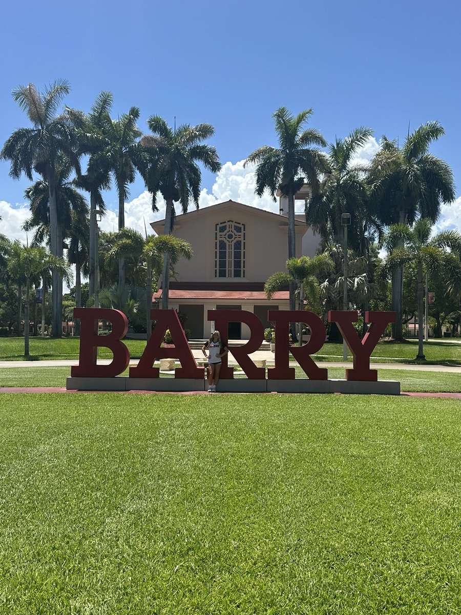 I had an amazing time at Barry University today!! Thank you Coach Cotter and Coach Holly for inviting me on a visit to see the campus. <a href="/BarryUSoftball/">Barry University Softball</a>