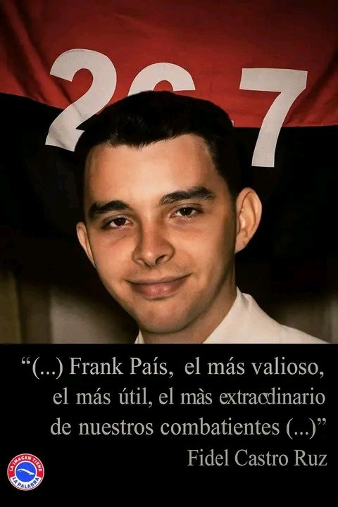 El 30 de Julio de 1957 los esbirros batistianos asesinan al Coordinador Nacional del Movimiento 26 de Julio Frank País y a Raúl Pujols.
#CubaViveEnSuHistoria