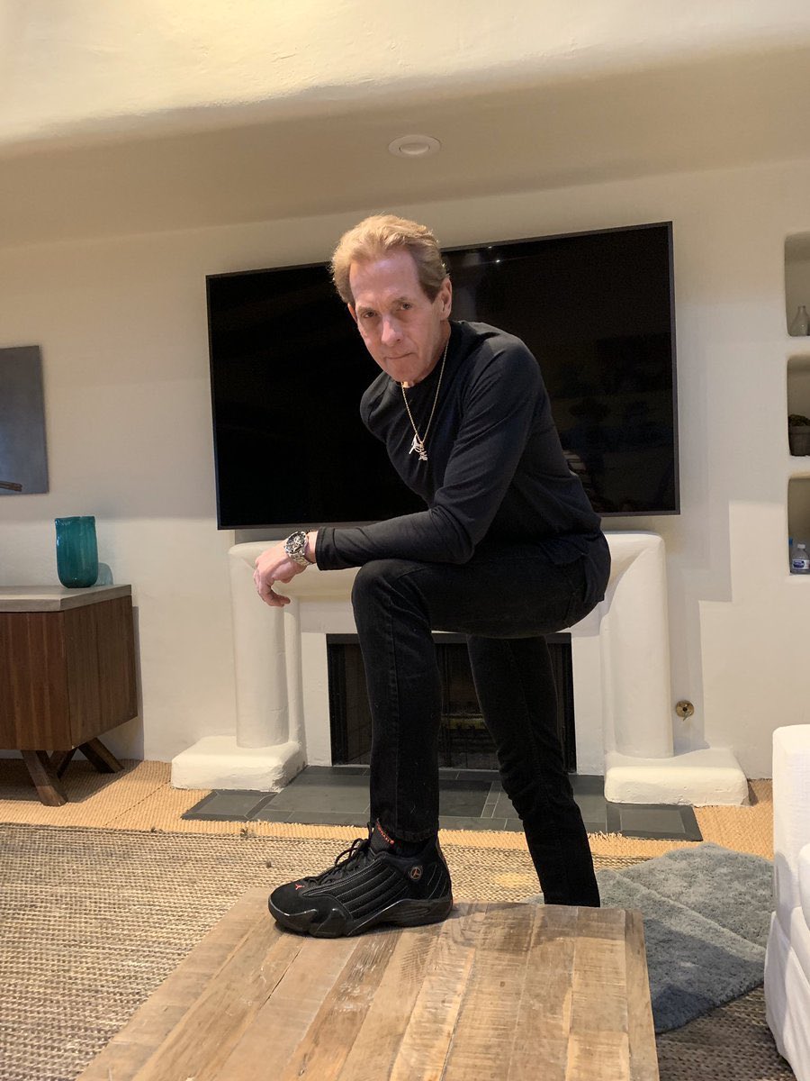 Skip Bayless looking at Shannon Sharpe after he got fired by ESPN