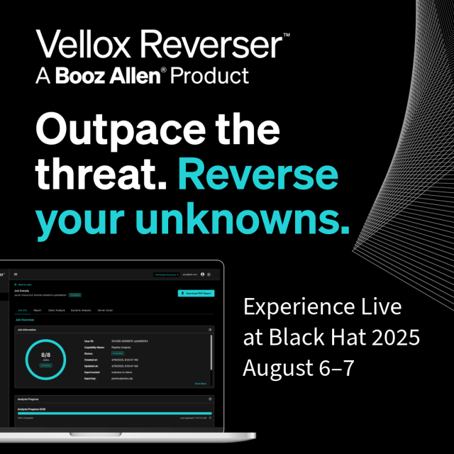 MariaKGupta's tweet photo. #AI-driven. Fully automated. Built for speed. Meet Vellox Reverser—#BoozAllen’s new AI-first malware analysis product that helps defeat evasive threats in minutes. See it live at BlackHat2025 – Booth 5718. https://t.co/D5GwKkPMcB https://t.co/YNjIcoZ4ZK