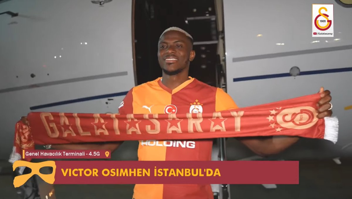 Victor Osimhen, Galatasaray atkısıyla. (GS Youtube Katıl)