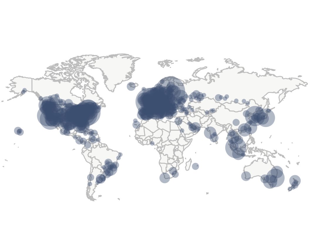 ukundukan's tweet photo. 22,973 warriors are publicly fighting to secure your Bitcoin

Each dot is a full node, keeping the network decentralized and censorship-resistant

Bitcoin runs on code, but survives because of people 🧡 https://t.co/y6yBI2A3iS
