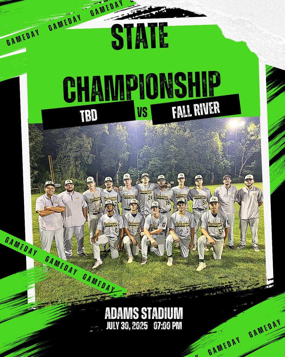 Fall River Post 464 will play for the state championship tonight. Who they will play is TBD as Shrewsbury and Hudson will play before us at 4pm. Please come support the team tonight if you are free!