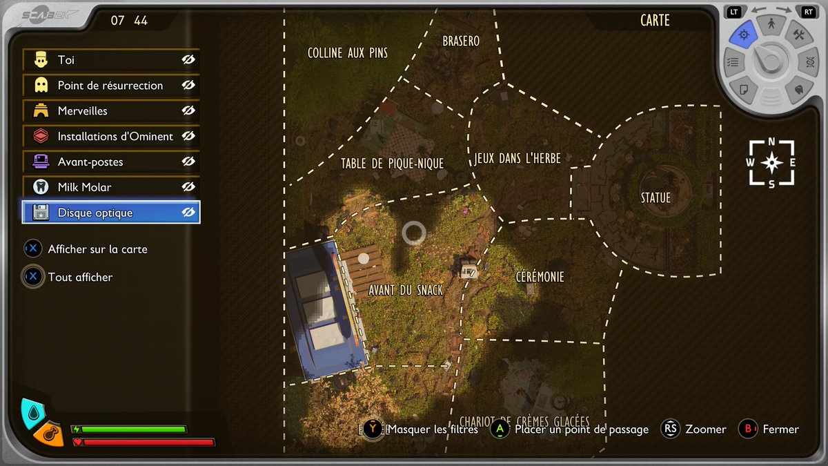 #Grounded2 . Finalement j’ai trouvé un emplacement de ma base pour commencer. Ce sera à la limite du chariot de crème glacée et de l entrée sur un pavé un peu surélevé.