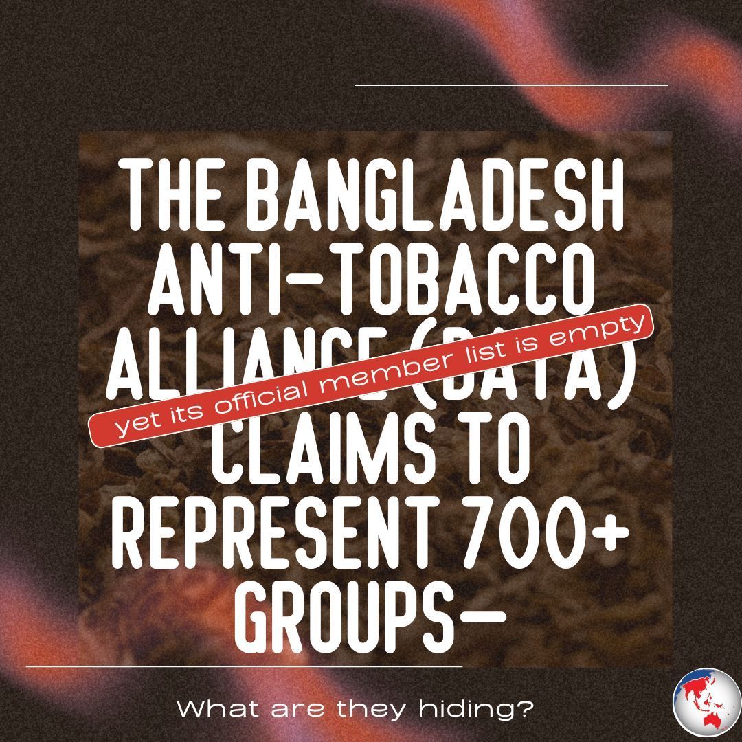 caphraorg's tweet photo. The Bangladesh Anti-Tobacco Alliance (BATA) claims to represent 700+ groups—yet its official member list is empty. What are they hiding? Read the report: https://t.co/Vlj48DdNEd #PublicAccountability #NGOwatch #TobaccoControl https://t.co/r80nj4hlYo