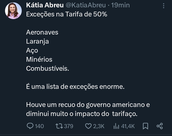 A TAG do dia é: TRUMP ARREGOU