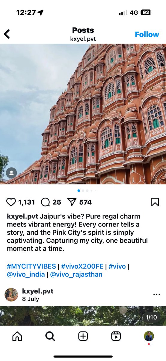 the_sidhdharth's tweet photo. Hello @Vivo_India ,
I am sidhdharth soni from india..

I participated in vivo india’s photography contest #MyCityVibes on instagram, unfortunately not in the winner list but, the winner of “vivo X200 FE” is using stolen images from internet and won..
I also raised this on instagram messages.
Also she is not using mandatory hashtag as said in terms and conditions of vivo.. 

Here is the id of winner: (@) lxyel.pvt

She shared total 12 photos and all of them is on internet, either pintrest, instagram, facebook or personal websites,
As a proof, i am sharIng ALL 12 Links to verify that the photos are stolen and still she is declared as winner.

Sharing all 12 links below:

1) https://t.co/zDEbEFqb6i

2) https://t.co/6geR3uYBNU

3) https://t.co/3g1MSfeRdv

4) https://t.co/o25TaKcueO

5) https://t.co/NWaRyevOBp

5) https://t.co/Herkw4nql5

6) https://t.co/6VmeGV3kIC

7) https://t.co/jyBknz1v8X

8) https://t.co/2qf76tB0Q7

8) https://t.co/rQYa63YBau

9) https://t.co/mERNEl1dCd

10) https://t.co/mERNEl1dCd

11) https://t.co/TAxY1OLFh0

11) https://t.co/lsdReccwpl

12) https://t.co/2v6zqo8Qp5

Please look into this and this is not only cheating but also unfair to people who honestly participated.

1) she haven’t used hashtag as per t&c

2) all photos are stolen from different websites 

Siddharth Soni
@the_sidhdharth