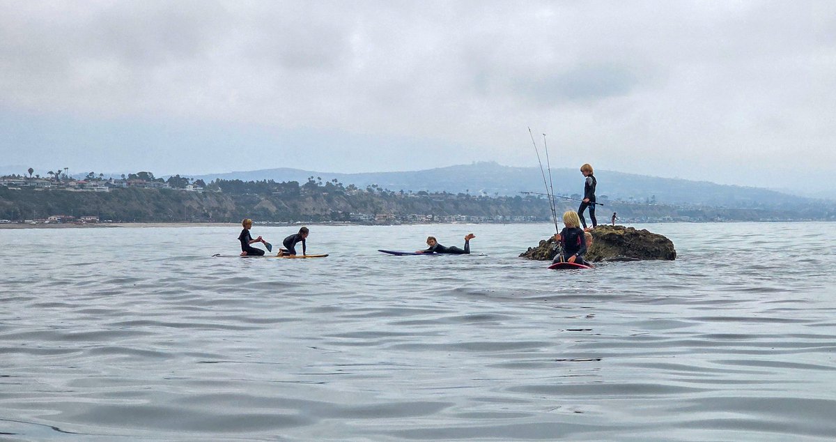 These little dudes paddled out to a tiny offshore rock to fish, passing me on my SUP. 
Sure seems like there's been a reassertion of primal boyhood around here, and I'm so here for it