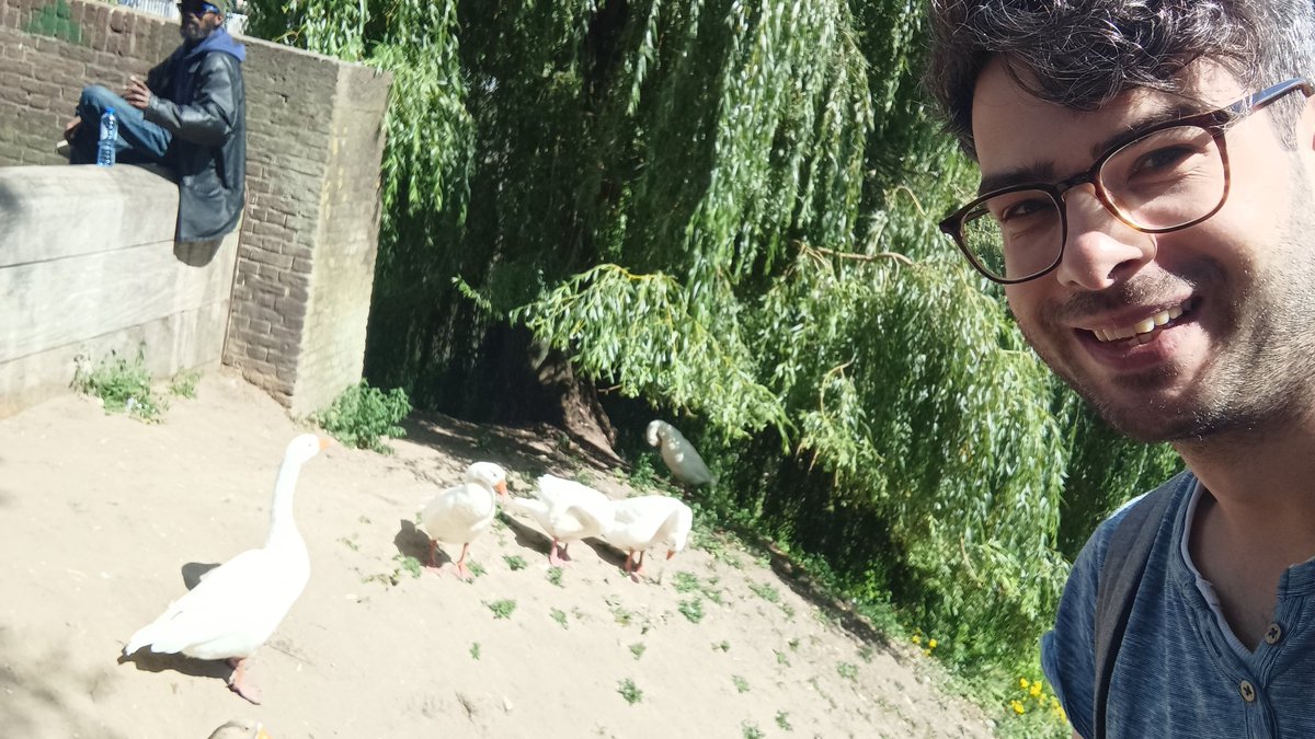 Today I befriended a Somalian homeless guy and we watched the geese fight by the bridge, while a single crow was trying to open an empty box of cigarettes