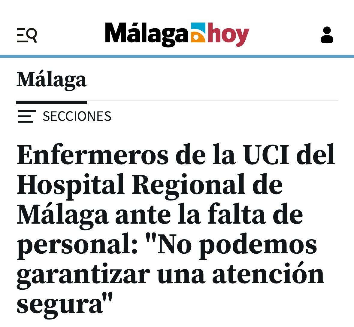 Maria Angeles Prieto (@mangelesprieto) on Twitter photo 📣GRITO desde la UCI del hospital Regional de Málaga
‼️Así está la #sanidadpublica en #Andalucía, DESTROZADA por Juanma Moreno
Y esto pasa INTENCIONALMENTE, para favorecer a la privada: allí no faltan profesionales!!
malagahoy.es/malaga/enferme… vía <a href="/malagahoy_es/">Málaga Hoy</a> 📣GRITO desde la UCI del hospital Regional de Málaga
‼️Así está la #sanidadpublica en #Andalucía, DESTROZADA por Juanma Moreno
Y esto pasa INTENCIONALMENTE, para favorecer a la privada: allí no faltan profesionales!!
malagahoy.es/malaga/enferme… vía <a href="/malagahoy_es/">Málaga Hoy</a>