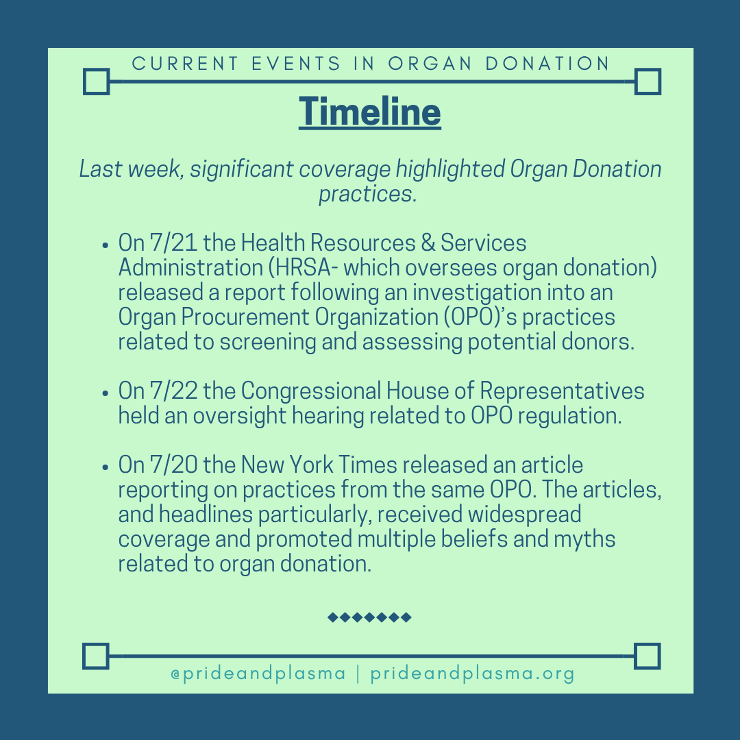 prideandplasma's tweet photo. Last week significant media coverage highlighted articles from the NYT and a letter from HHS/HRSA. Here's what really happened:
#hhs #organdonation #lgbtq #lgbtqrights #prideandplasma #queerorgandonation https://t.co/SQrCO9G48t