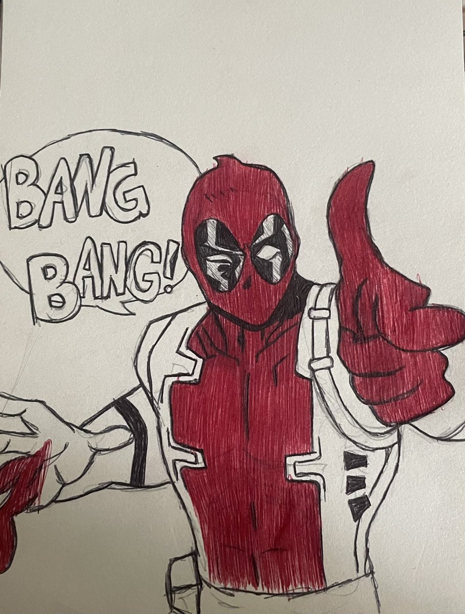 v1p3r_c4t's tweet photo. deadpool doodle😜
#marveltwt #deadpooltwt #wip https://t.co/0tZ2oPjhq2