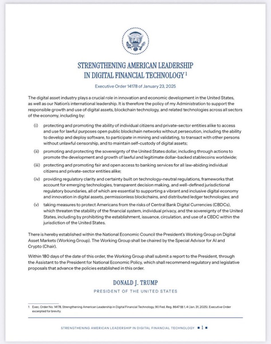 THE WHITE HOUSE JUST RELEASED ITS FIRST FULL CRYPTO REPORT!

#XRP TO THE MOOOOON 🌕 🚀