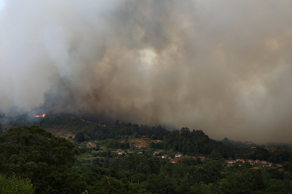 Activo un incendio forestal en #ACañiza donde se ha activado el nivel 2
Van ya más de 200 ha 
Se ha activado también a la unidad militar de emergencias
