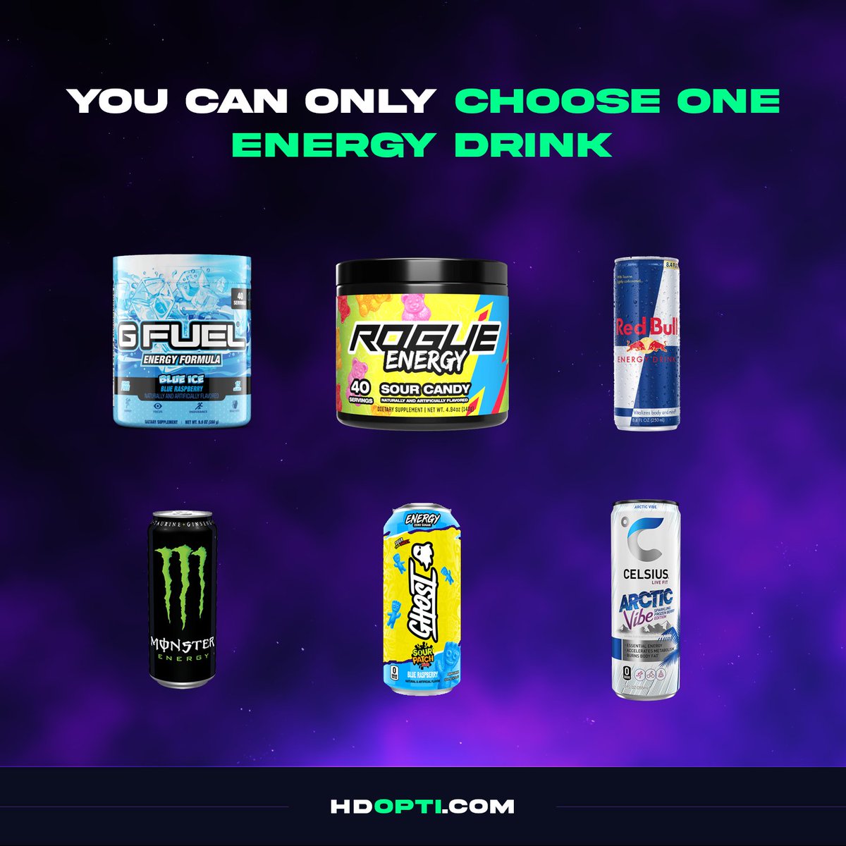 You can only choose one, which energy drink you picking?

💻 hdopti.com