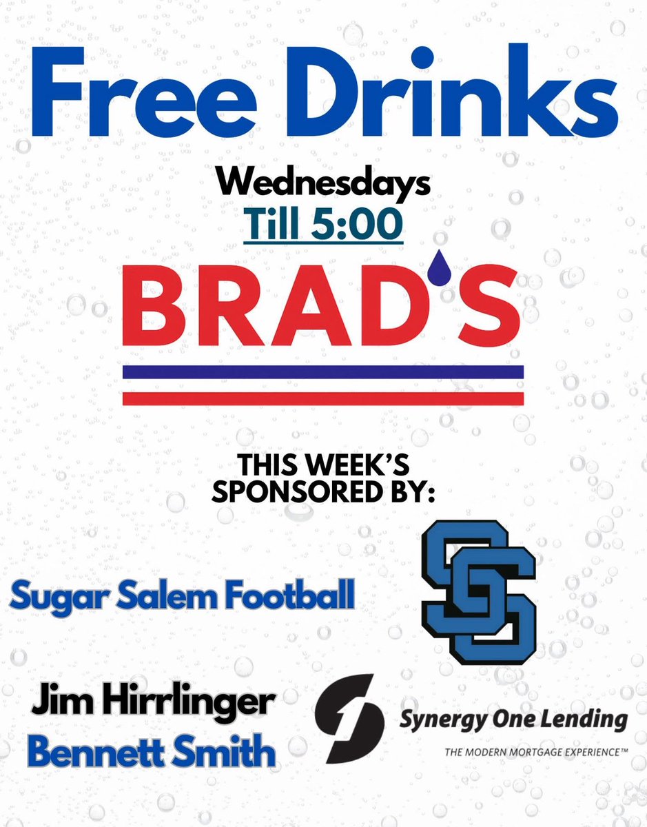 Free Drinks Wednesday!! Get hydrated!!@Thejimmers13 #ZEROED