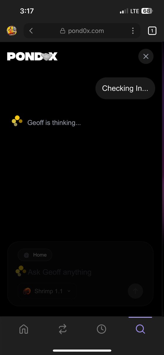 Geoff is thinking. $wPOND