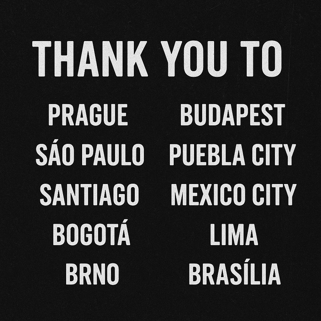 THANK YOU to our top listening cities outside the U.S.!
We see you. We hear you. We’re louder because of you.

🌍🖤 Keep the mayhem alive.