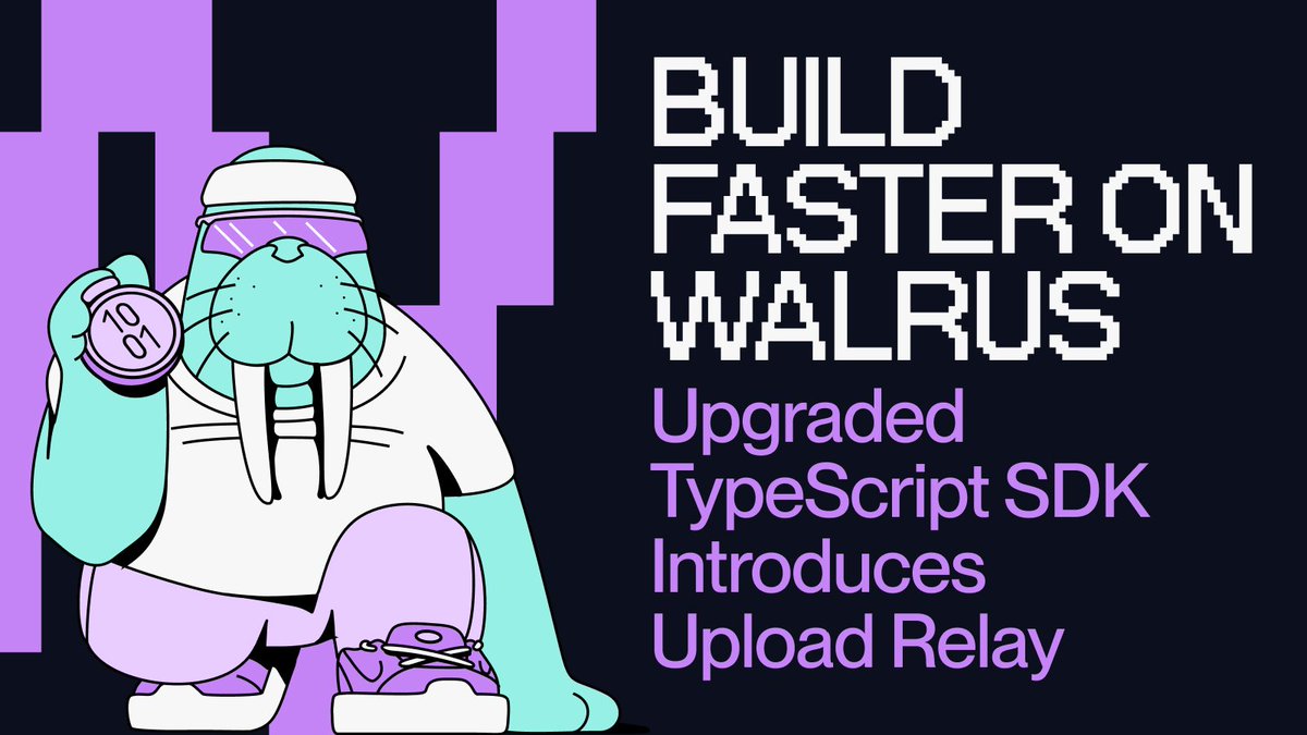 Walrus just leveled up (again).

The Walrus TypeScript SDK now ships with two massive upgrades:

✅ Upload Relay for faster, more reliable uploads
✅ Native Quilt support for bundling small files like a pro

Let's dive into what's new, and why it matters for devs 👇