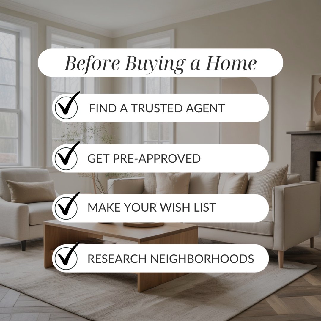Thinking about buying a home? 🏡

Here are 4 steps to get started:
1️⃣ Find an agent you trust
2️⃣ Get pre-approved
3️⃣ List your wants vs. needs
4️⃣ Research neighborhoods

Ready to make a move? DM with questions!

#DonacyRealtyTeam #WeveGotTheKeys #StLouisRealEstate
