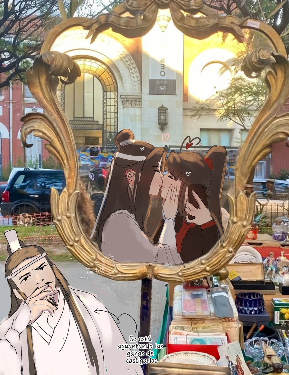 *Lan Qiren mostrándoles el salón de objetos de Gusu al WangXian para resolver un caso*
Los WangXianos:

#mdzs #WangXian #LanWangji #weiwuxian