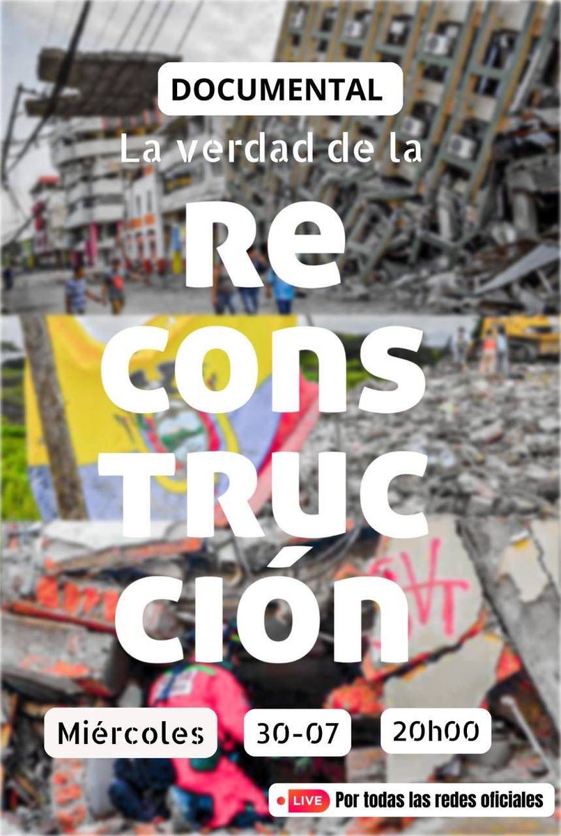 rc5ricaurte's tweet photo. "Miralo está noche aquí" 

#LaVerdadDeLaReconstrucción https://t.co/p49mj41PVO