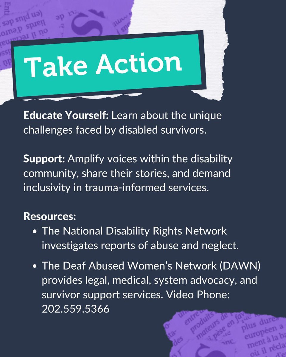 Join us in recognizing Disability Pride Month- 

Disabled women are 3x more likely to be physically abused or assaulted compared to able-bodied women. Read through these slides on how to support disabled survivors!
Via: SAPAC buff.ly/ElPoYNS